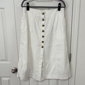 Universal Thread White A-Line Midi Skirt